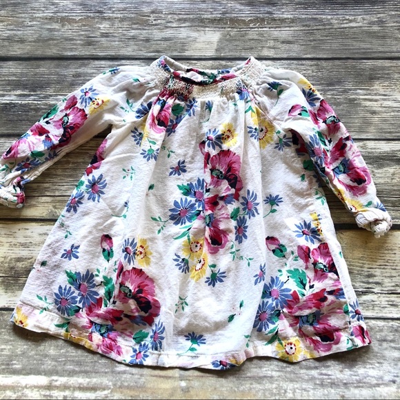 GAP Long Sleeve Floral Dress Size 12-18 Months